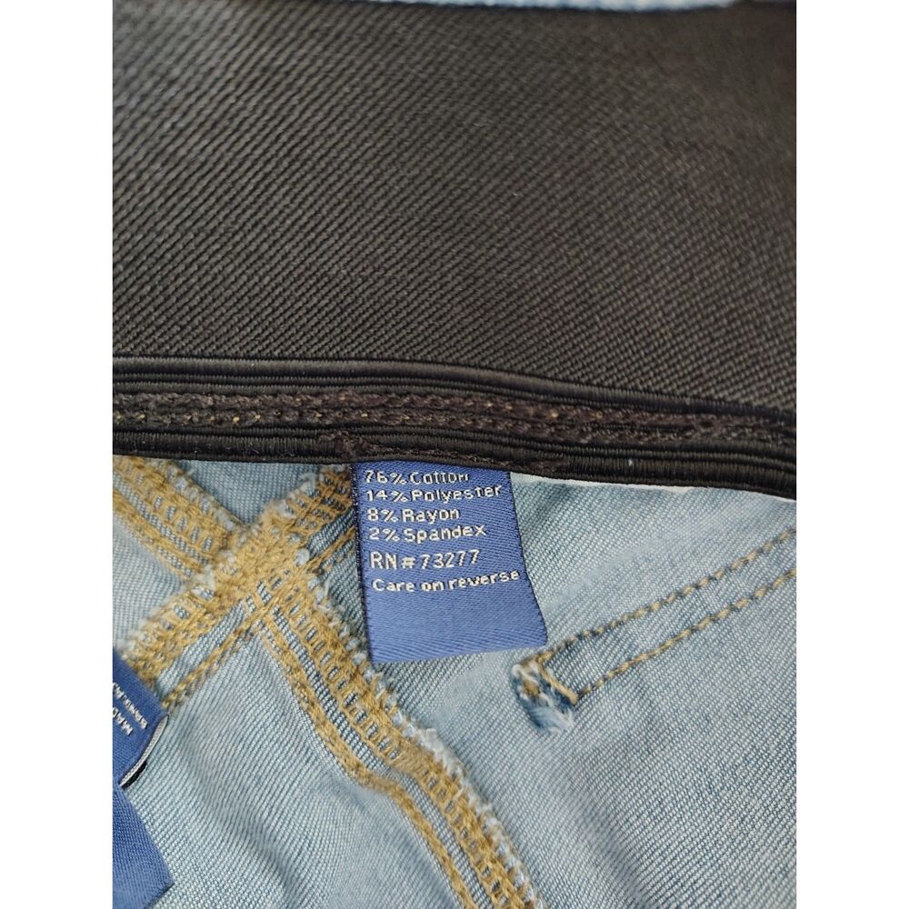 APT 9 Capri Jeans Womens 8 P Petite Light Wash Stretch Denim Cuffed Cropped - Picture 5 of 5